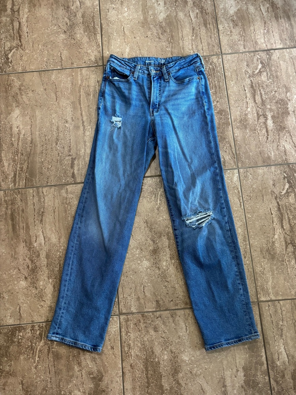 Old Navy OG Loose straight leg jeans with distressing